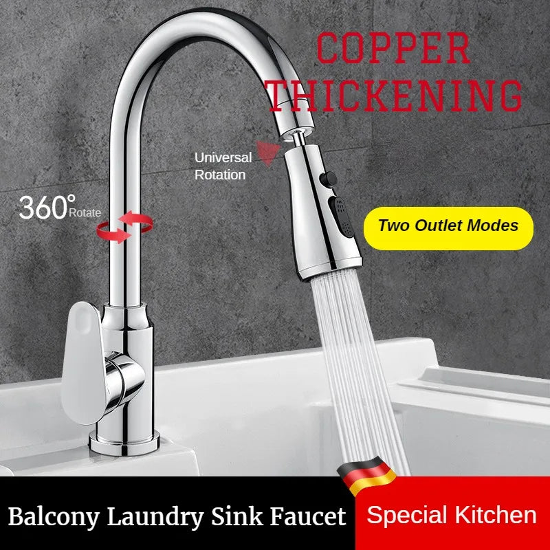 GEGVE Removable Kitchen Faucet  Flexible Head Hot Cold Faucets Tap Tap Mixer Manual Black for Kitchen Sink Adapted To Israel