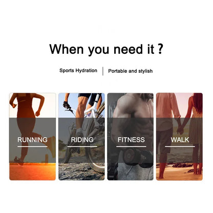 LUSQI 500ML Air Flavored Water Bottle With 9 Flavor Rings Sports Fashion Straw For Outdoor Sports Activities.