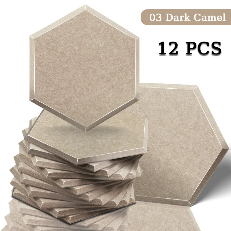 TOUO Acoustic Panel Sound Proof Decorative Wall Panels 12 PCS Acoustic Insulator High Density Noise Absorbing Isolator