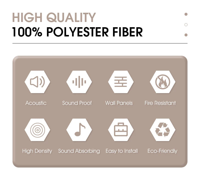 TOUO Acoustic Panel Sound Proof Decorative Wall Panels 12 PCS Acoustic Insulator High Density Noise Absorbing Isolator