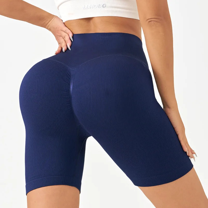 No Awkward Lines Yoga Pants for Women High Waisted Hip Lifting Exercise Running Wearing Fitness Shorts Cycling Pantssports Pants.