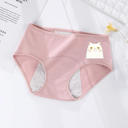 Women's menstrual briefs large flow postpartum water absorption leakproof briefs women's pure cotton menstrual briefs lingerie