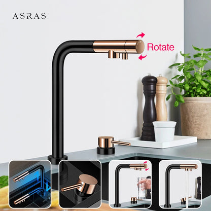 ASRAS Nanometer Hidden Flip Cover kitchen Island Sink 4mm Thickness Handmade Cup Rinser And Trash Can Kitchen Sinks