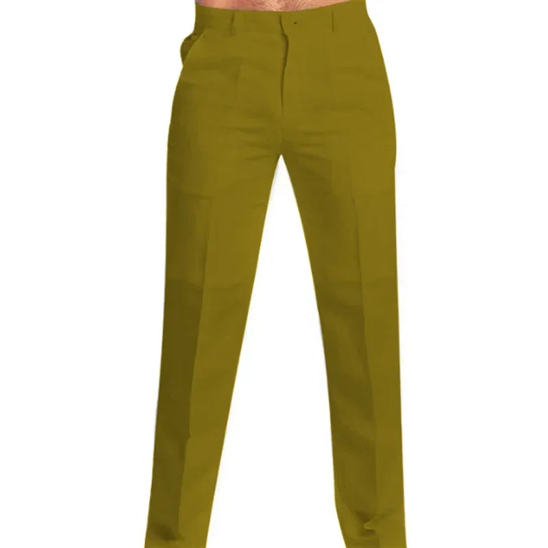 Neue Vintage männer Baumwolle Leinen Hosen Atmungsaktive Komfort Weiche Hosen Mode Lose Gerade Hosen Männer Solide Einfache Casual Hosen