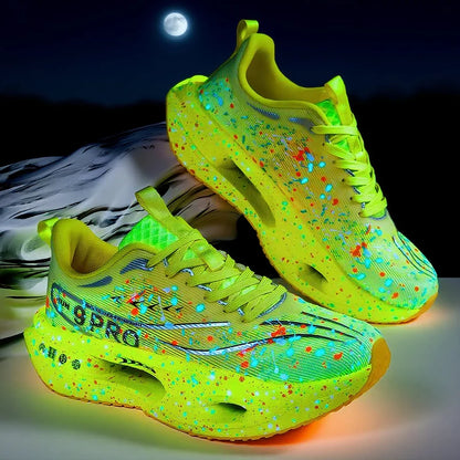 New Soft Sole Cushioning Men's Running Shoes for Women High-quality Road Jogging Shoes Light Comfy Sneakers Reflective Night Run