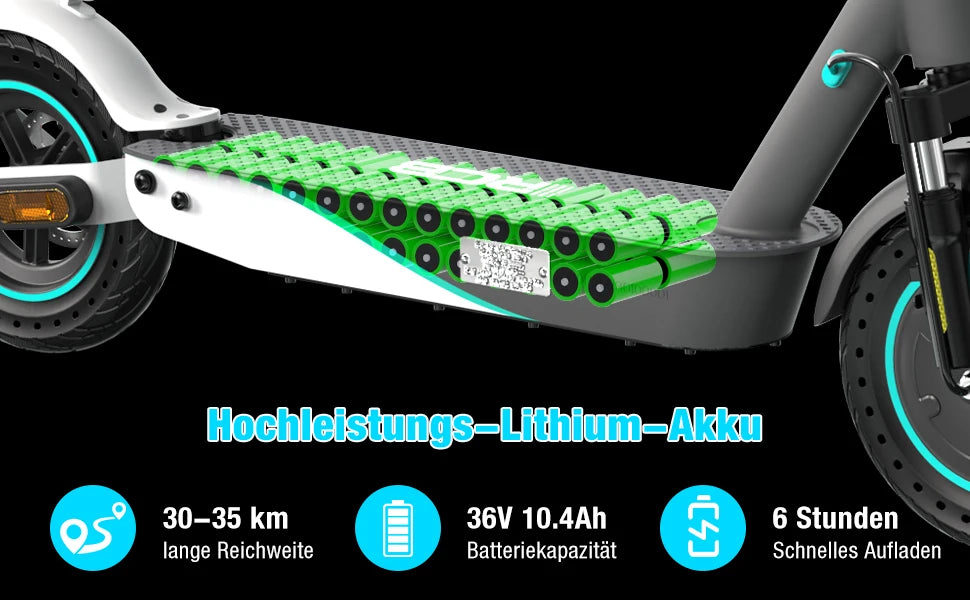 RCB EV10K PRO ABE Electric Scooter, App Control, 10'' Foldable 400W Electric Scooter Adults, E-Scooter with Dual shock absorbers.