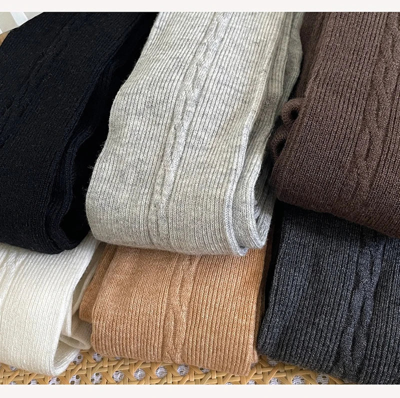 30% Wool Women Pantyhose Autumn Winter Comfortable Tights Girls Basic Bottom Leggings Long Stockings Black White Brown Grey