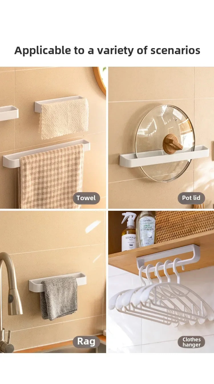 Wandhalterung für Hausschuhe, kein Stanzen, für Badezimmer, Handtuch, Aufbewahrungsregal, Toilette, multifunktionales Abflussregal für die Küche