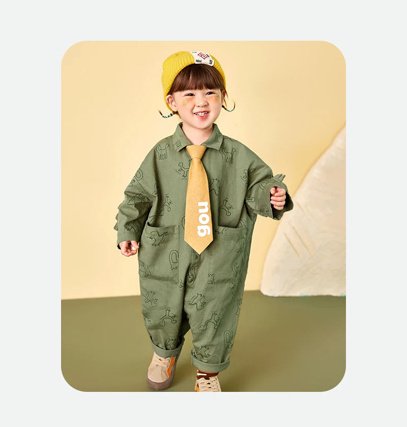 Mini Bala Outdoor Einteiliges Strampler-Set für Babys, Kinder-Arbeitskleidung, Krabbelanzug, Overall, Neu im Herbst und Winter 2024.