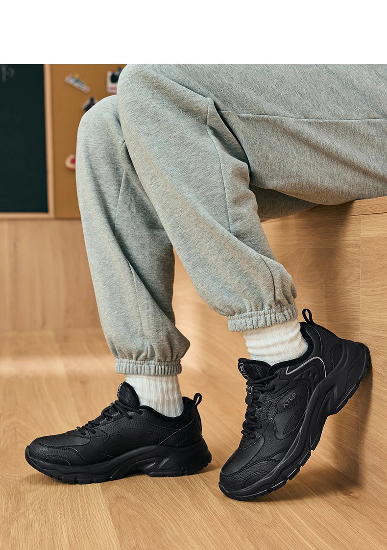 Xtep Cotton Shoes For Women 2024 Winter Warm Soft Sports Shoes Trendy Retro Durability Comfortable Sneakers 876418370026.