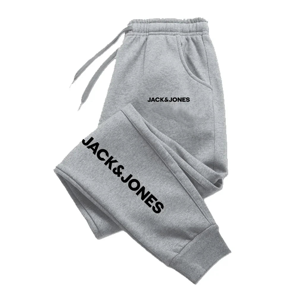 Men's jogging pants, loose pants, outdoor fashion sports pants, autumn and winter fitness fashion warm casual pants.