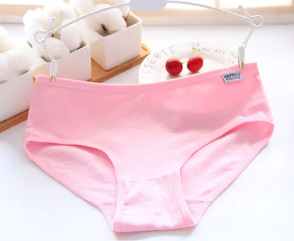 7Pcs Panties for Women Cotton Underwear Plus Size Sexy Briefs Girls Breathable Soft Lingerie Female Cute Solid Color Underpants.