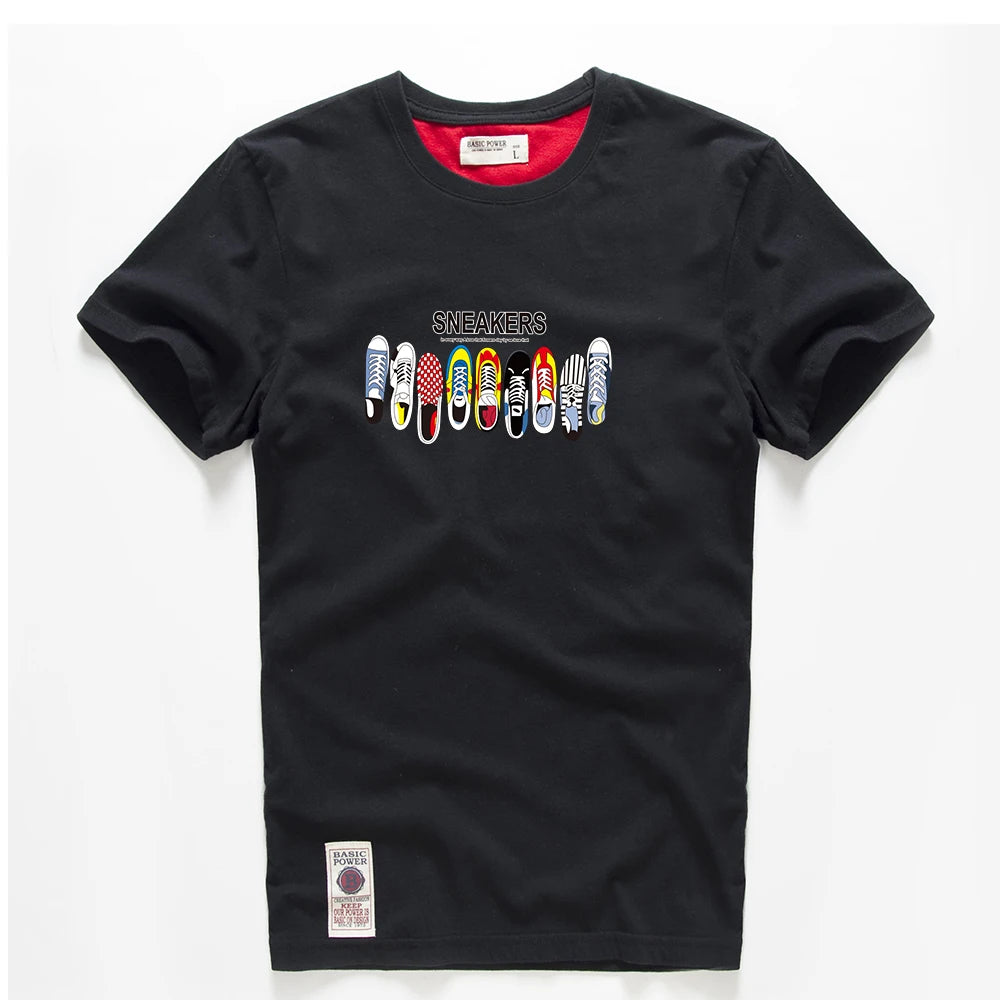 Men's T-shirt Cotton White Blue T Shirt Men Autumn Summer Causal O-neck Basic Designer Tshirt Male High Quality Classical Tops.