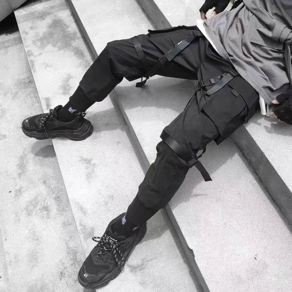 Men Joggers Cargo Pants Multi-pocket Elastic Waist Harem Pants Men Casual Hip Hop Streetwear Sweatpants Pencil Pants Techwear.