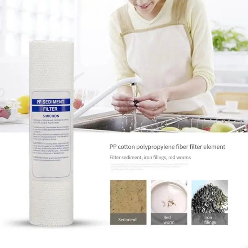 27RB Set of 10 Sediment Water Filter Replacement Cartridge PP Cotton Filter Cartridge Polypropylene Material for Whole House