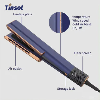 2 In 1 Hair Straightener multi styler Hair Dryer 110000rpm electric hair brushes Straightening Air Intuitive Airflow