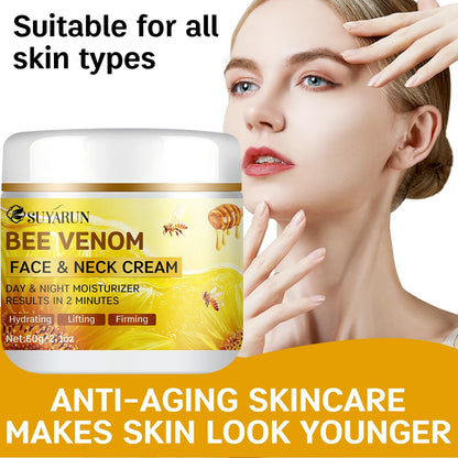 SUYARUN Bee Venom Collagen Anti-Aging Face Cream | Firming Lifting Moisturizer | Wrinkle Reduction | 24H Hydration..
