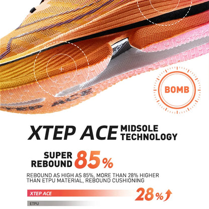Xtep 160X 5.0 Running Shoes  Professional Marathon PB Carbon Plate Sport Shoe Non-Slip Wear-Resistant Sneakers 977119110004.