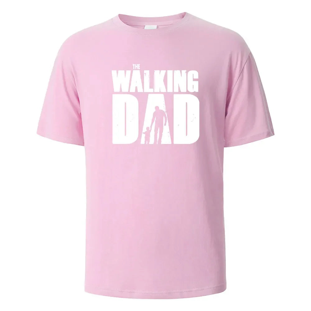 The Walking Dad Funny Street Printed T-Shirts Men Fashion Summer Tshirt Loose Oversized Cotton Short Sleeves Casual Hip Hop Tees.
