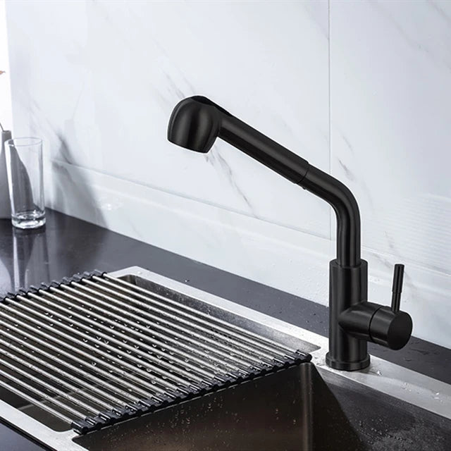 Kitchen Faucet Black Kitchen Tap  Pull Out  Kitchen Sink Mixer Tap Brushed Nickle Stream Sprayer Head Chrome Kitchen Water Tap