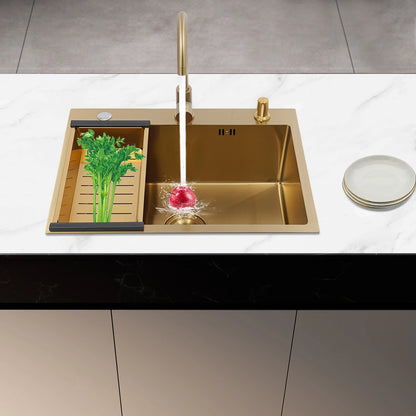 60 x 45 Zoll Edelstahl-Küchenspüle ohne Logo, rechteckige Spüle mit Abtropfkorb für Toiletten, Badezimmer, Waschräume