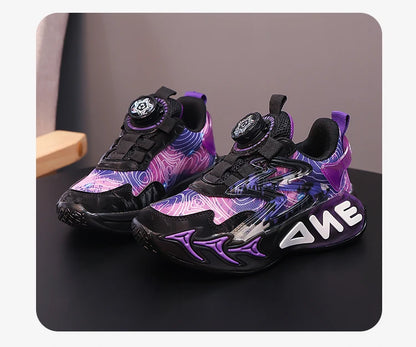 Fashion Print Children Shoes Boys Sneaker Autumn PU Leather Luxury Kids Casual Sneaker Platform Sports Tennis Shoes for Boy.