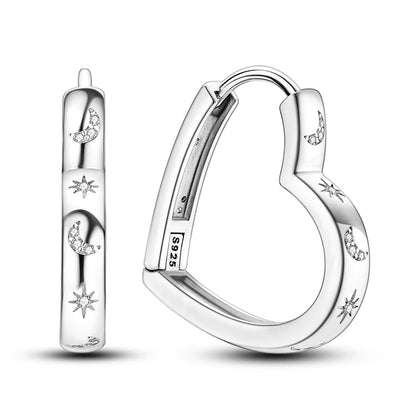 925 Sterling Silver Gold Color Circular Hoop Earrings Golden Earring Fit Original Charms Diy Fine Jewelry For Fashion Women