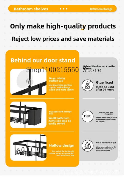 Duschraum-Aufbewahrungsregal, Badezimmer-Hängekorb, Glas-Trennwand-Organizer für die Aufbewahrung von Dusche und Toiletten