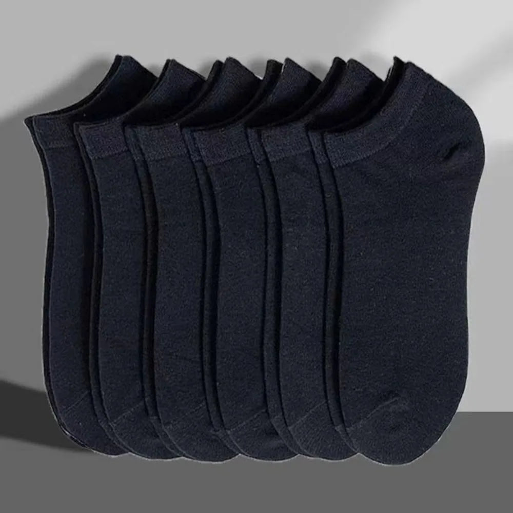 Unisex Casual Plain Color Boat Socks Thin Breathable Comfy Anti Odor Sweat-absorbing Ankle Socks For Men Women black,white,gray.