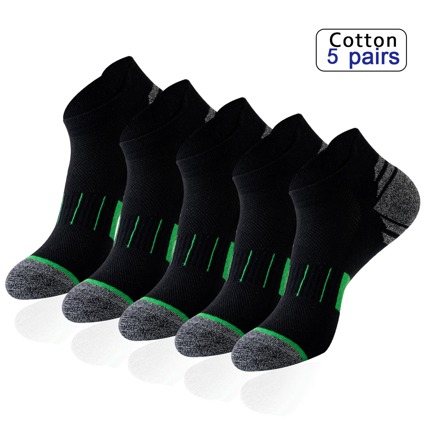5 Pairs Socks Men's Short Socks Sweat Absorbent and Odorous Basketball Socks Running Sports Socks Breathable Mesh Men's Socks.