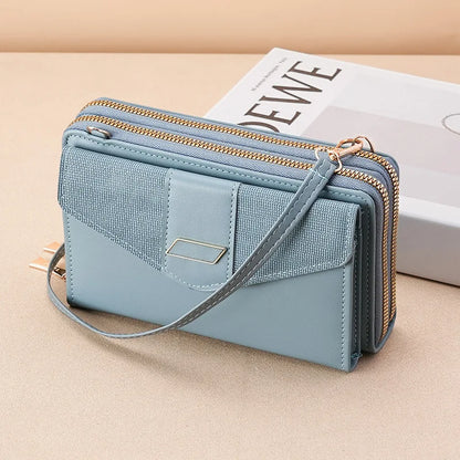 Fashion Women Luxury Leather Single Shoulder Bags Ladies Large Capacity Crossbody Mobile Phone Purse Female Messenger Wallet