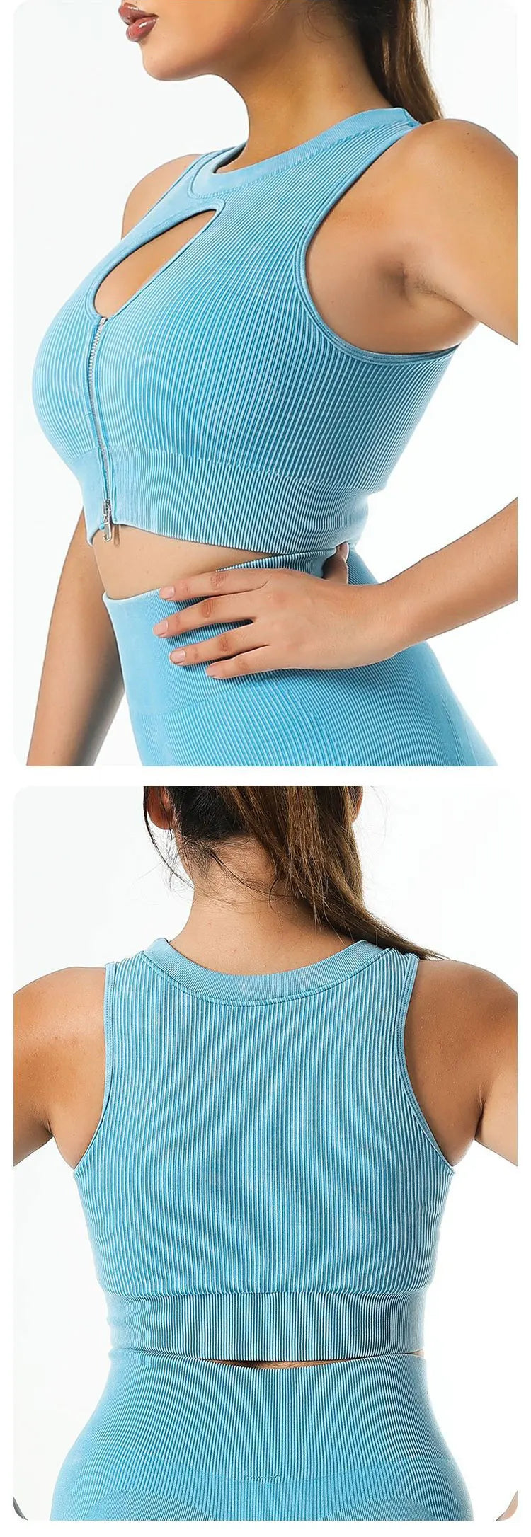 Yoga Suit High Waist Leggings Running Training Tights Sports Outfits Long Sleeve Crop Top Bra Seamless Fitenss Set Fitness Wear