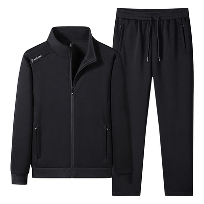 Plus Size 6XL 7XL Men's Sportswear Casual Cotton Tracksuits Men Sets Outwear Jacket+Sweatpant Joggers Running Winter Sports Suit
