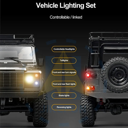 1/12 MN99s Rc Car MN Model 2.4G RTR Remote Control 4WD Off-road Climbing Crawler Defender Pickup Truck Toys for Children.