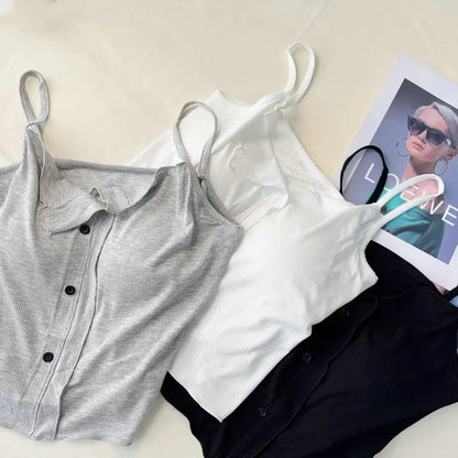 Conjuntos De Pijama Neue Sexy Baumwolle Sling Top Shorts Set Bh Pad Sommer Nachtwäsche Pyjamas Für Frauen Hause Tragen Nachtwäsche Anzug.