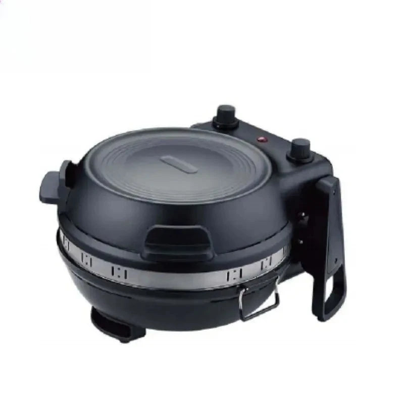 Elektrischer Pizzaofen mit Edelstahl-Rotationshersteller, eingebauter Ofen, Steinpfannen, Mini-Haushaltsgrill