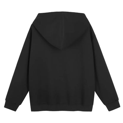 GIBSIE Plus Size Bow bestickter lockerer Hoodie Damen Herbst und Winter koreanische Kapuzen-Fleece-verdickte Pullover-Sweatshirts.