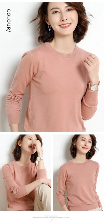 22 farben Herbst und Winter Kaschmir Pullover Frauen Pullover Oansatz Pull Femme Lange Hülse Frauen Casual Lose Pullover Pullover.