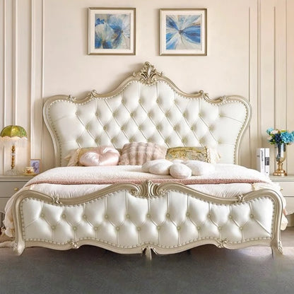 Design Modisches Bett Weißes Licht Luxus Chinesische Prinzessin Ästhetik Minimalistisches Bett Bequeme japanische Muebles-Möbel