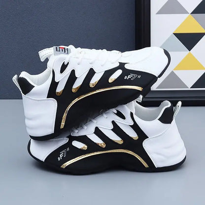 Luxury Men's Sneakers High Quality Leather Casual Shoes for Men Fashion All-match Sport Shoes Platform Comfor Men Running Shoes.