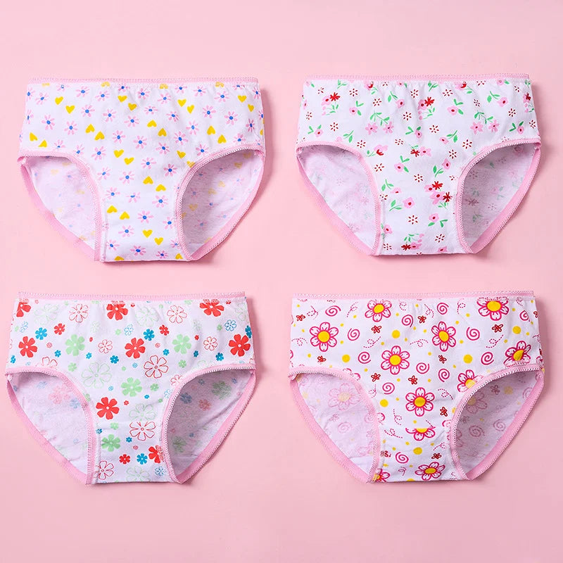 3/6/12 Pcs Cotton Panties Sets Girls Kids Short Briefs Children Underwear Child Cartoon Shorts Underpants Lace Panties Cute New.