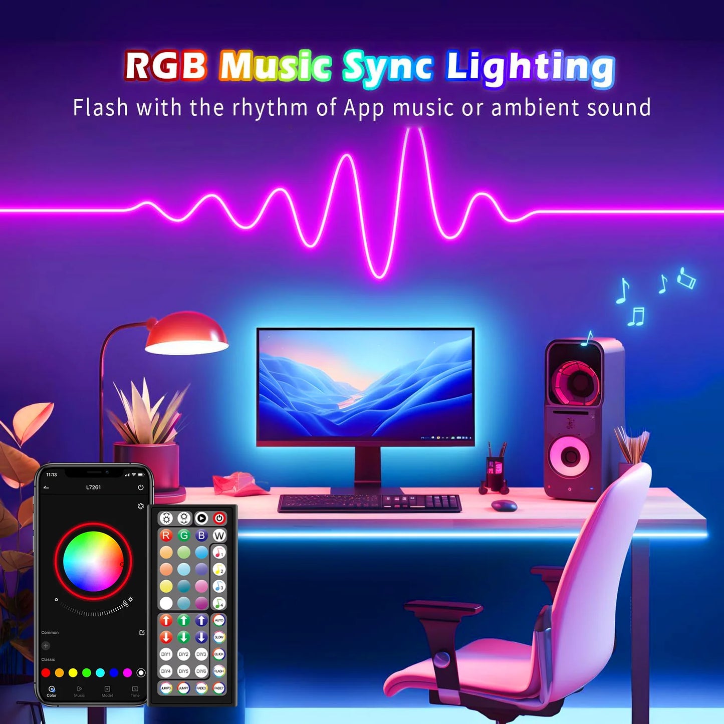 Neon Rope Lights,Flexible Led Rope Lights Control with App/Remote,Multiple Modes Rope Lights,IP65 Outdoor RGB Led Neon Lights Wa.