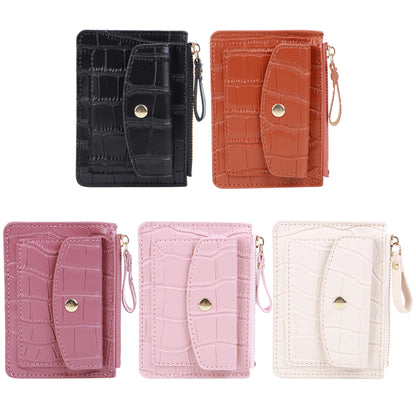 Women Fashion Short Wallet PU Leather Coin Card Holder Solid Color Casual Money Wallet Female Outdoor Bag.