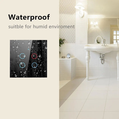 Tuya Wifi Smart Touch Licht EU Schalter Drahtlose Fernbedienung LED Licht Schalter Kein Neutralleiter Erforderlich 1-4 Gang Alexa Google Hause.