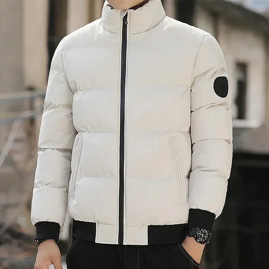 Men's cotton warm jacket - 2025 winter fashion trend - Short warm men's jacket - Thick and casual warm jacket - Men's trench coa.