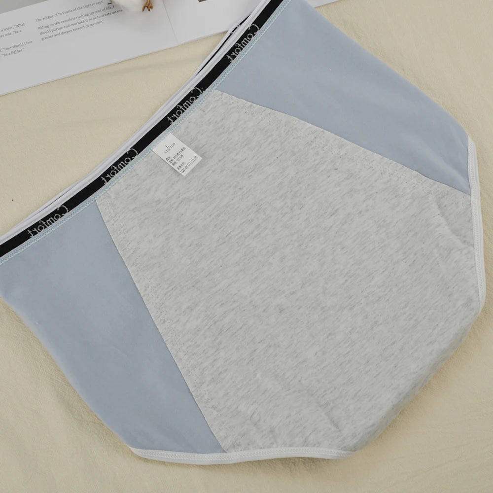 1Pack Women's Period Underwear Mid Waist Anti-Leakage Cotton Panties Comfortable Menstrual Briefs for Teens Ladies Intimates.