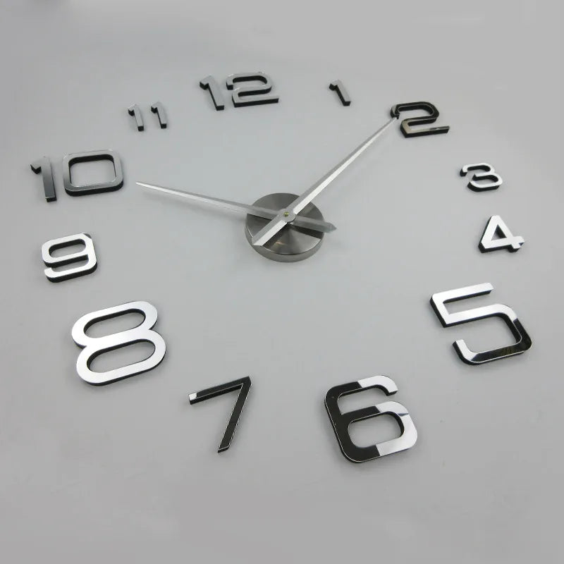 2022 moderne Design Große Wanduhr 3D DIY Quarz Uhren Mode Uhren Acryl Spiegel Aufkleber Wohnzimmer Wohnkultur Horloge