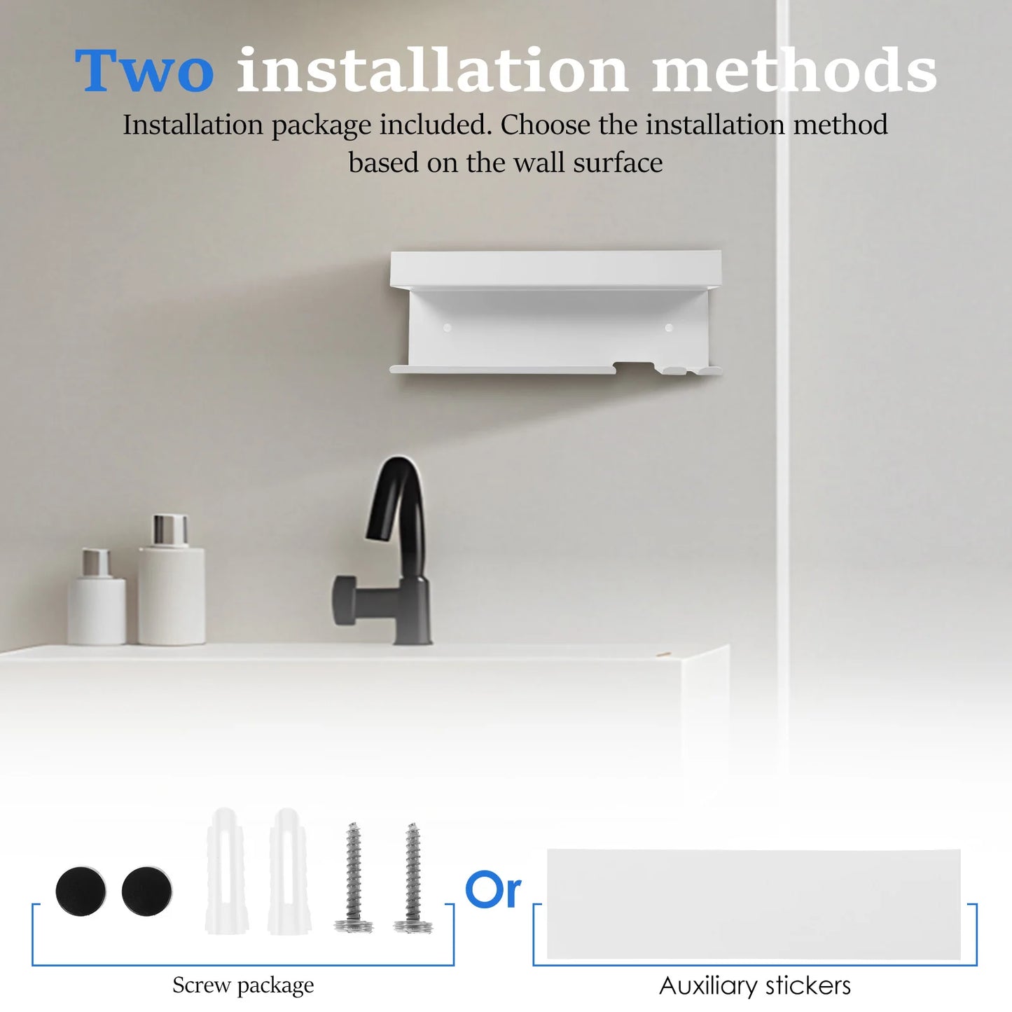 Haartrockner-Halter, Wandmontage, Aufbewahrungsregal, Dyson Airwrap-Halter mit speziellem Steckerschlitz, Haarpflege-Werkzeug, Badezimmer-Organizer