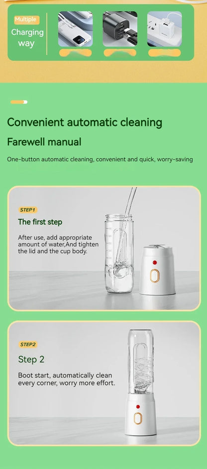 Portable Wireless Blender Electric Fruit Juicer Machine For Orange Ice Crushing 10 Blades Auxiliary Food Machine 1500mA Mixer