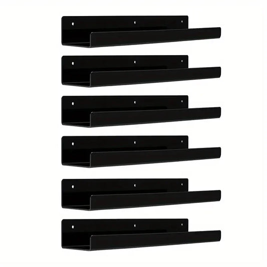 KUUJOJO Acryl-Bücherregal, Acryl-Regale zur Wandaufbewahrung, Nagellack-Organizer, Wand, Ausstellungsregal-Organizer für Badezimmer, Livi